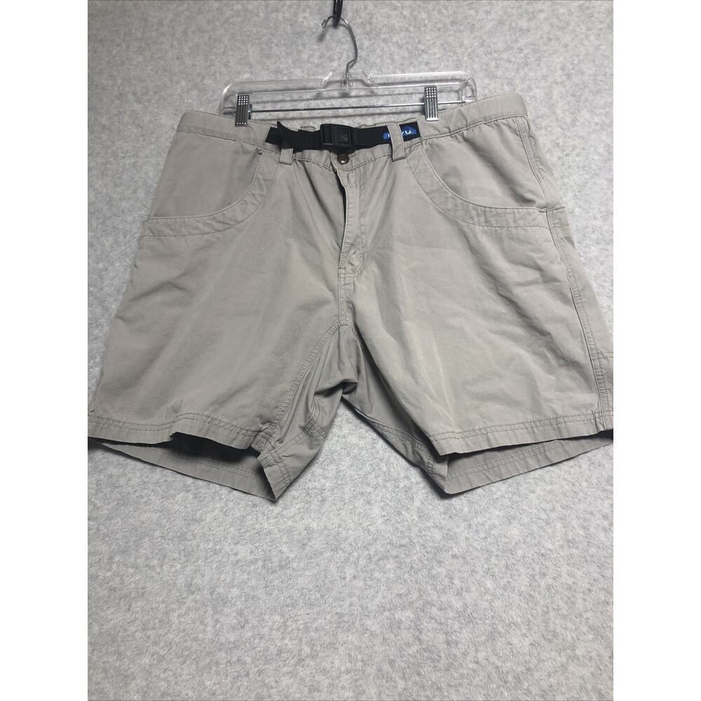 KAVU Stand Up Belted Belt Hiking Fishing Tan Shorts Mens XXL Fits 40x8 Canvas